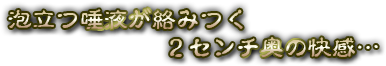 泡立つ唾液が絡みつく2センチ奥の快感…